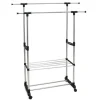 Gerimport Kledingrek - mobiel - dubbele stang - 160 cm