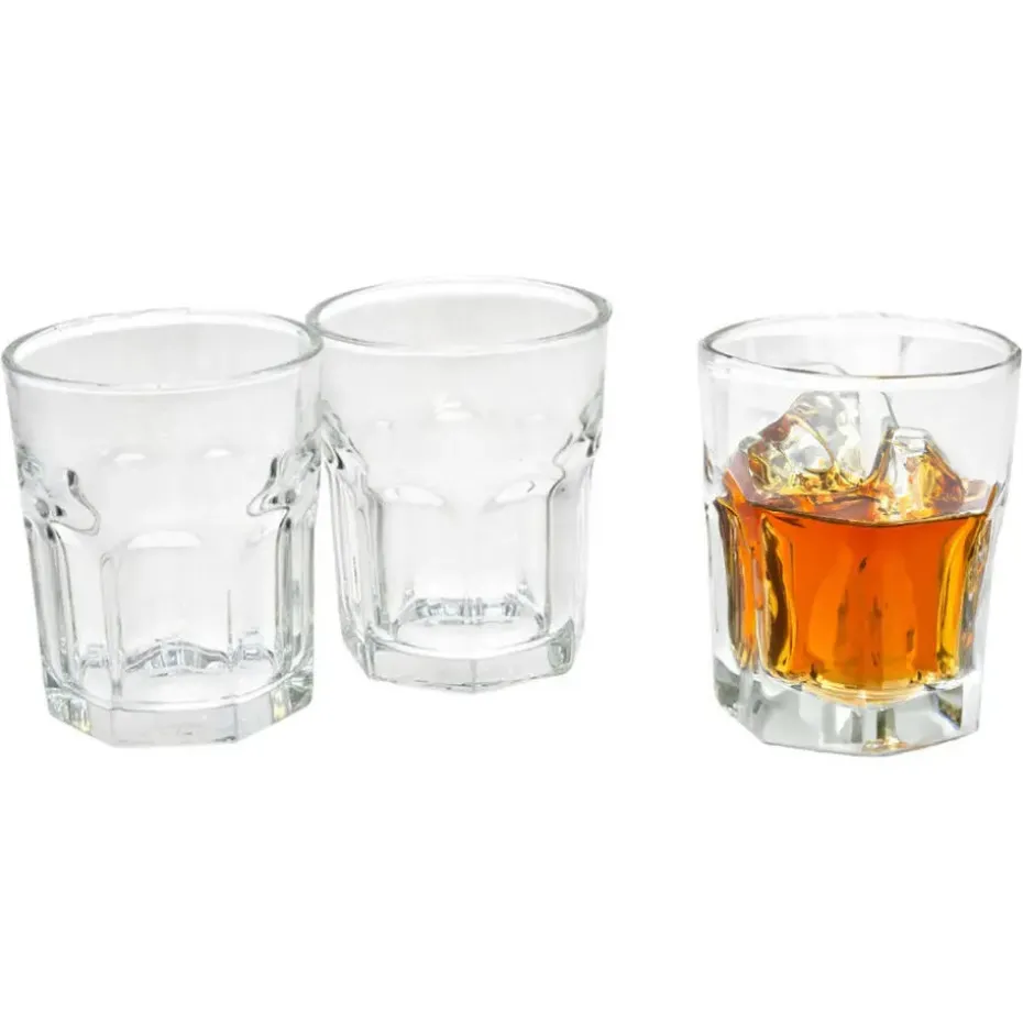 Gerimport Waterglazen Elvira - transparant glas - 3x - 256 ml