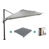GI Hawaii zweefparasol Deluxe 300 x 300 cm. - Zand - met voet en hoes