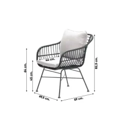 GI Margriet / Edison Ovale 6-delige Tuinset - 220 x 115 cm