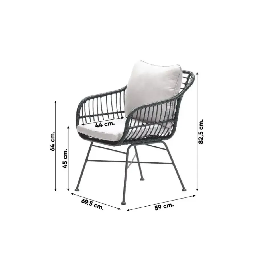 GI Margriet / Edison Ovale 6-delige Tuinset - 220 x 115 cm