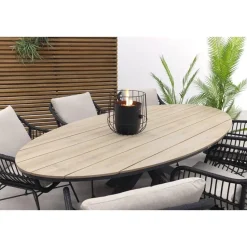 GI Margriet / Edison Ovale 6-delige Tuinset - 220 x 115 cm