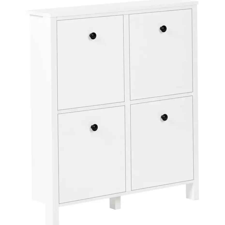 GIBSON - Schoenenkast 4 vakken - Wit - MDF