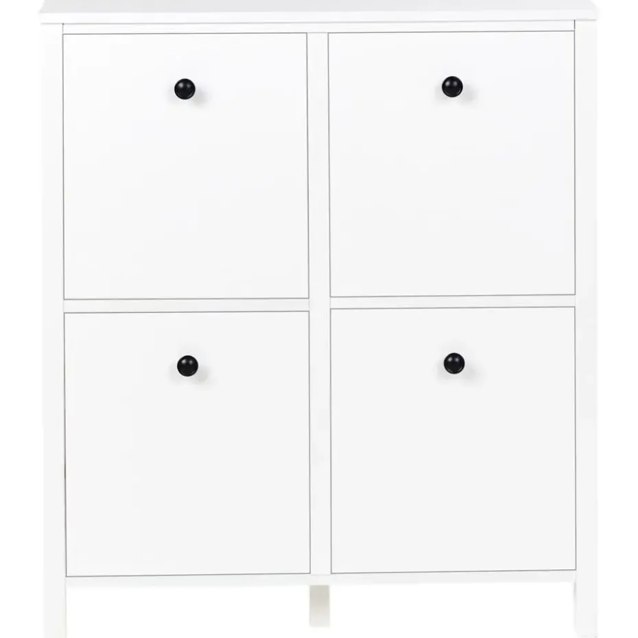 GIBSON - Schoenenkast 4 vakken - Wit - MDF
