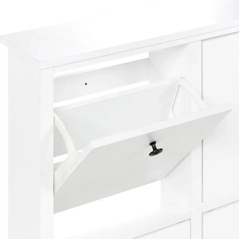 GIBSON - Schoenenkast 4 vakken - Wit - MDF