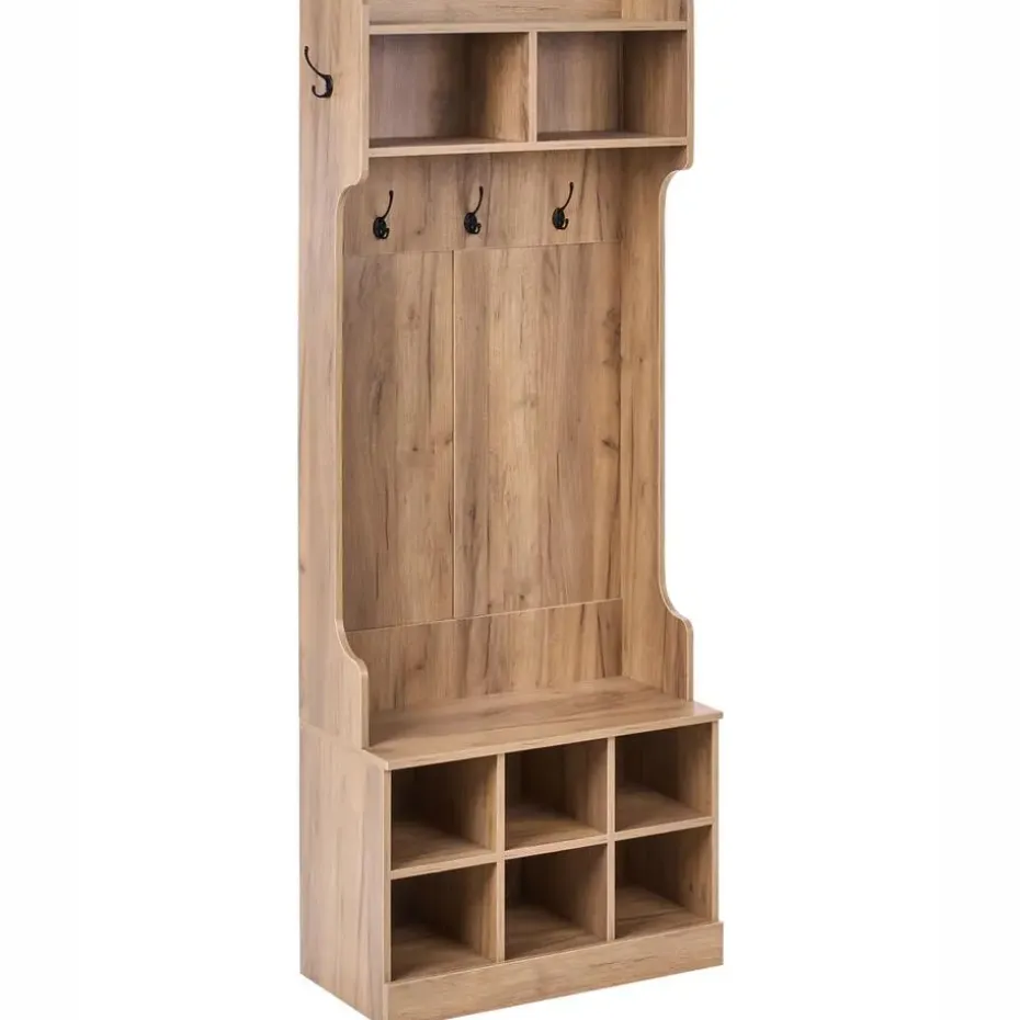 GINDAGAI - Schoenenkast - Lichtbruin - Hout