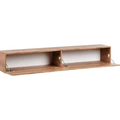 GLADSTONE - Wandgemonteerd TV-meubel - Bruin - 180 cm - Vezelplaat