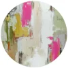 Glasschilderij Abstracte harmonie - Ø 50cm - Bont
