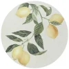 Glasschilderij Citroentak - Ø 70cm - Geel