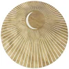 Glasschilderij Maan - Ø 50cm - Goudkleurig