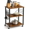 Goliving Keukentrolley - Keukenkast - Keukenrek - Keuken Organizer - Bruin