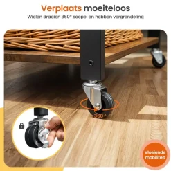 Goliving Keukentrolley - Keukenkast - Keukenrek - Keuken Organizer - Bruin