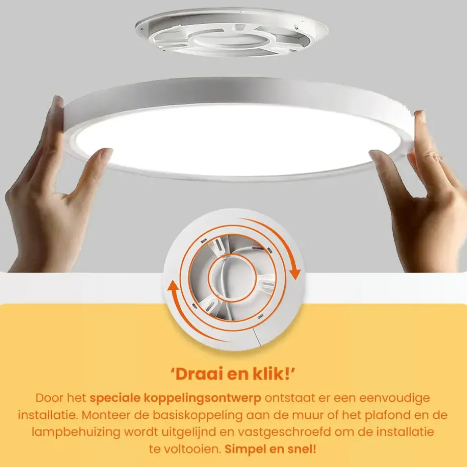 Goliving Plafondlamp - Plafonnière - LED - Ø23cm - Zwart