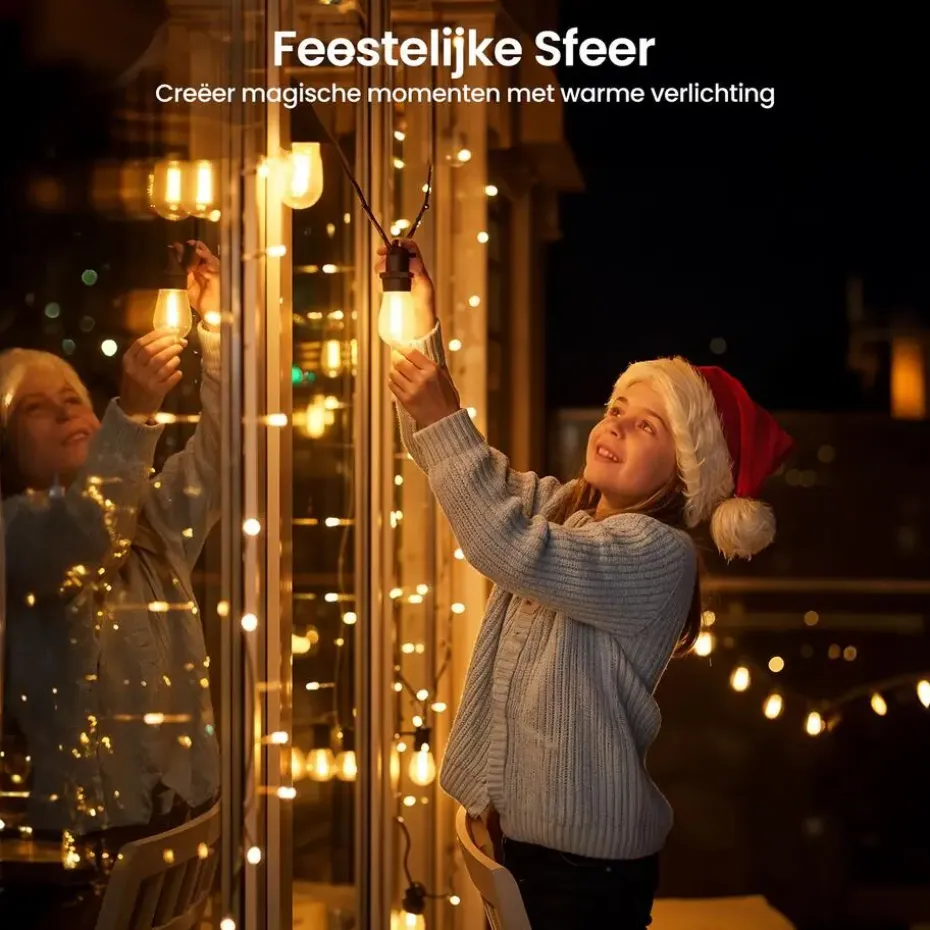 Gologi lichtsnoer buiten en binnen - Lichtslinger 10M - Tuinverlichting LED