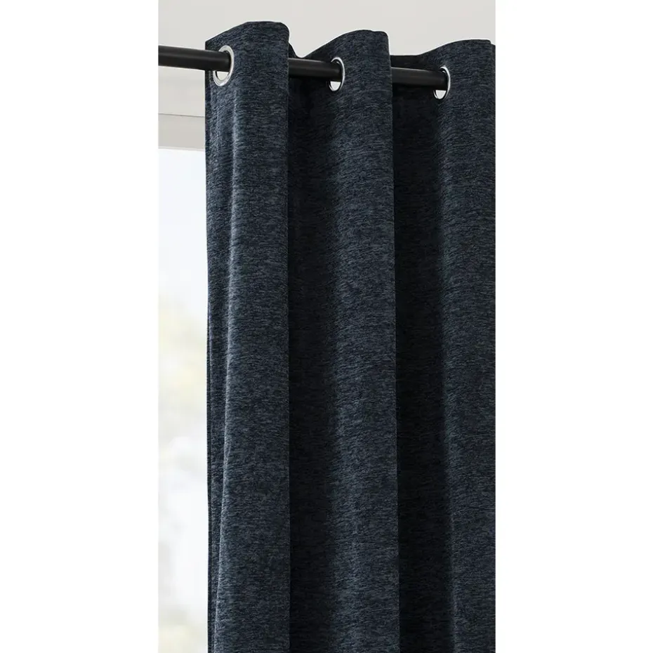 Gordijn Leander - blauw - 140x280 cm (1 stuk)