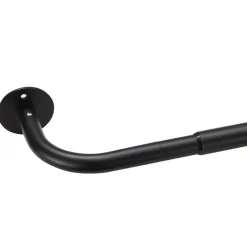 Gordijnroede - uitschuifbaar - 120 tot 210 cm - zwart