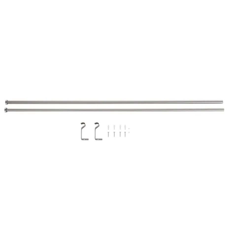 Gordijnroede - Uitschuifbaar - Stang van 125-240 cm - Zilver