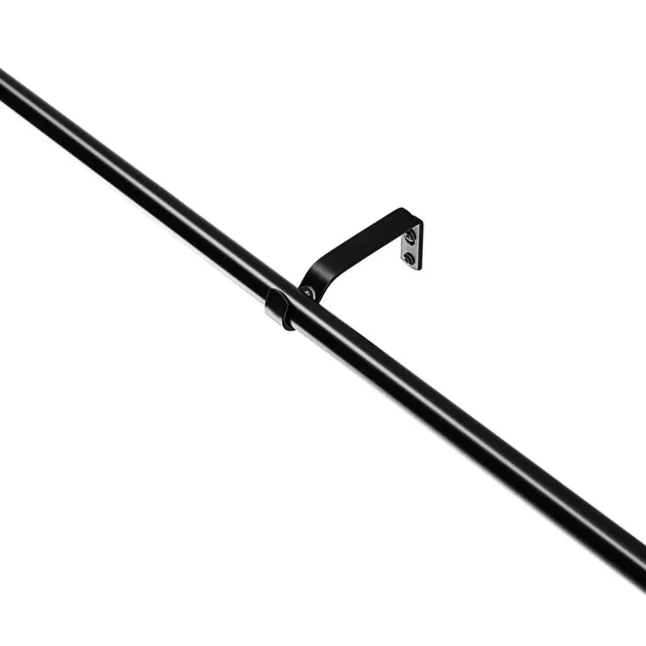Gordijnroede - Uitschuifbaar - Stang van 125-240 cm - Zwart