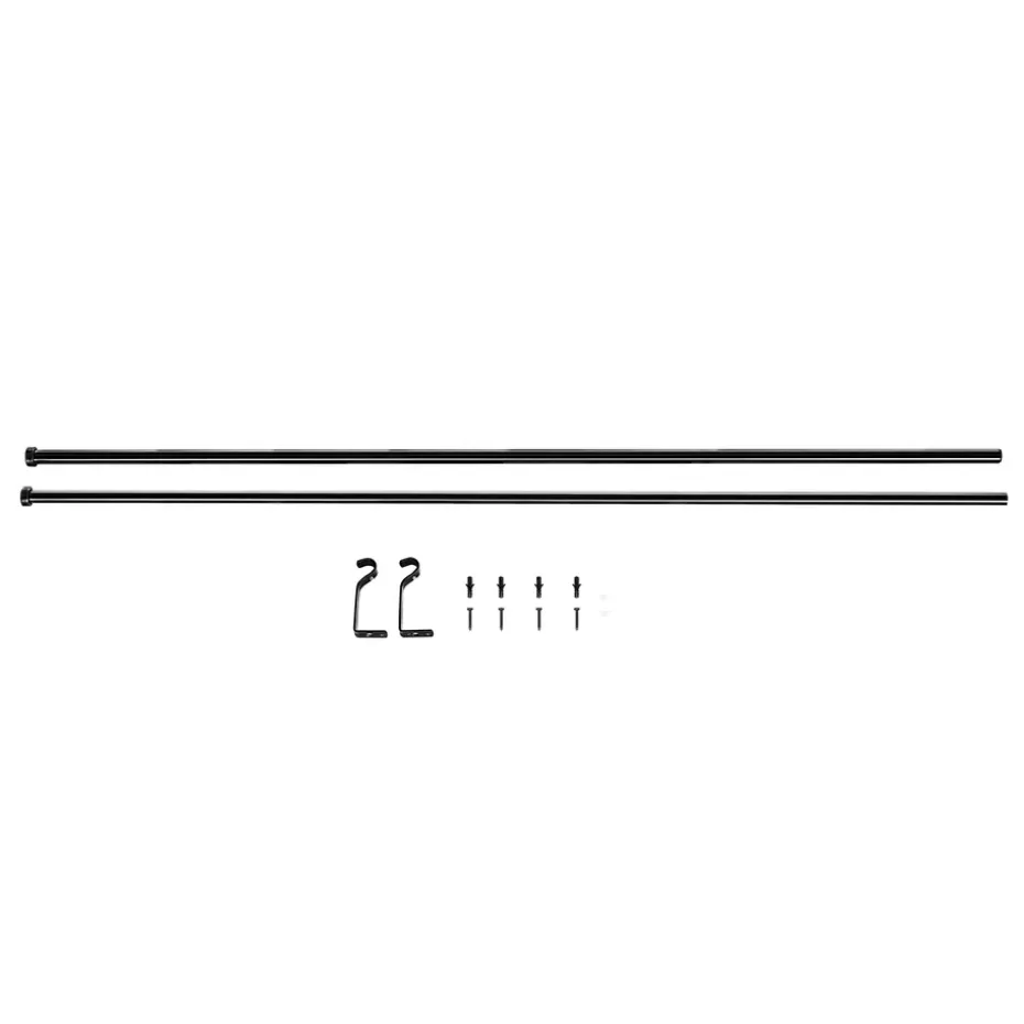 Gordijnroede - Uitschuifbaar - Stang van 125-240 cm - Zwart