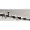 Gordijnroede 120cm - zwart metaal - Ø28mm (1209050)