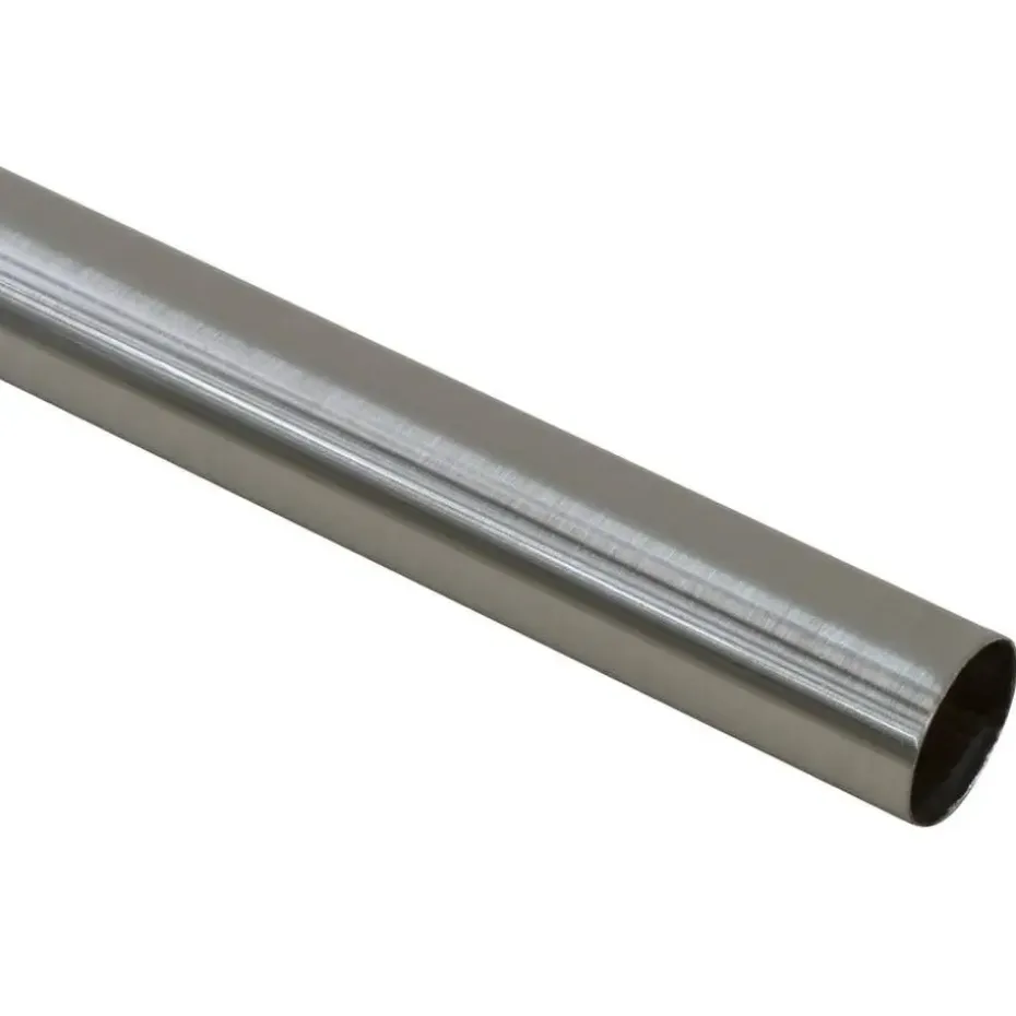 Gordijnroede 120cm grijs rvs - Ø28mm (1209047)