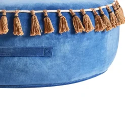 GOTHA - Poef - Blauw - Fluweel