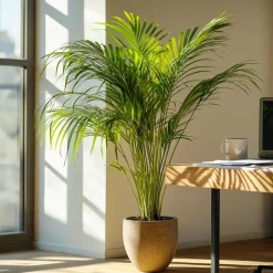 Goudpalm met voeding - Set van 2 - Dypsis lutescens - Hoogte 60-70cm - ⌀17cm