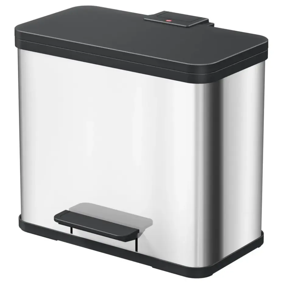 Hailo Öko Duo Plus L Prullenbak - 17+9L - RVS