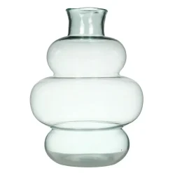 Hakbijl Glass Bloemenvaas Denise- transparant - glas - D29