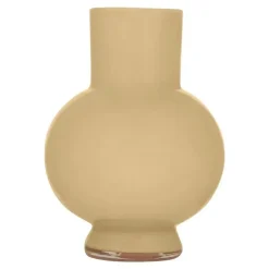 Hakbijl Glass Bloemenvaas Deborah - Beige - glas - D20 x H 26 cm