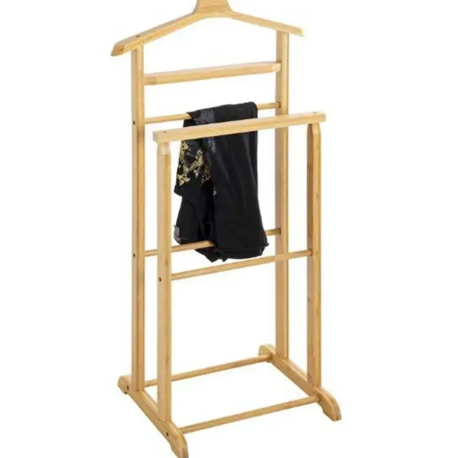 Haku Kledingrek met broekenhanger - Bamboe-design