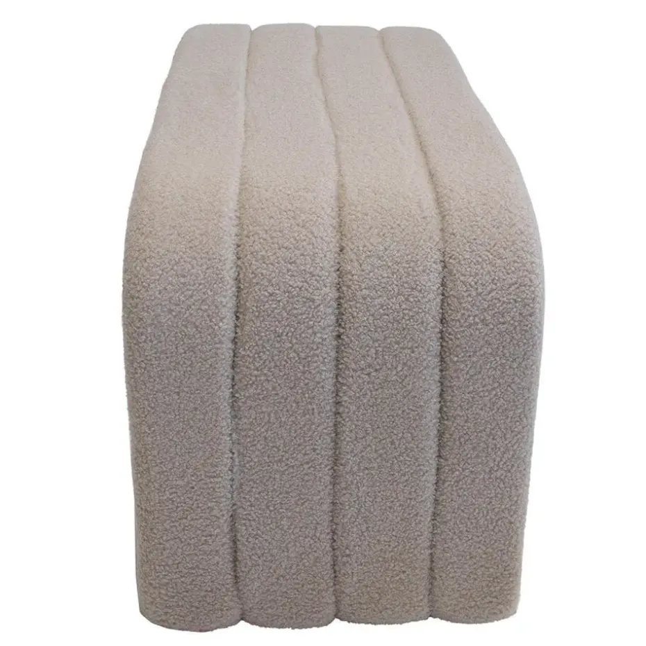 Halbankje Taupe Bouclé - 99x38x46cm - Sera