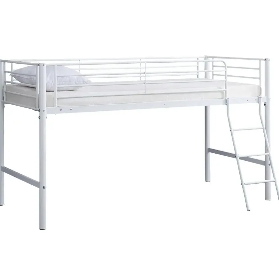 Halfhoogslaper Julie 90x200cm - metaal - mat wit