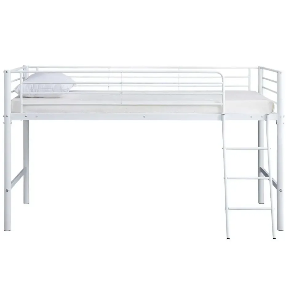 Halfhoogslaper Julie 90x200cm - metaal - mat wit