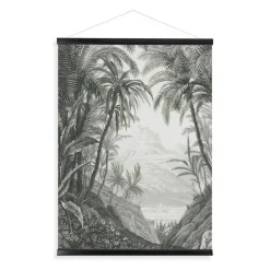 Hangende Poster Linnen - Jungle Landschap Schets