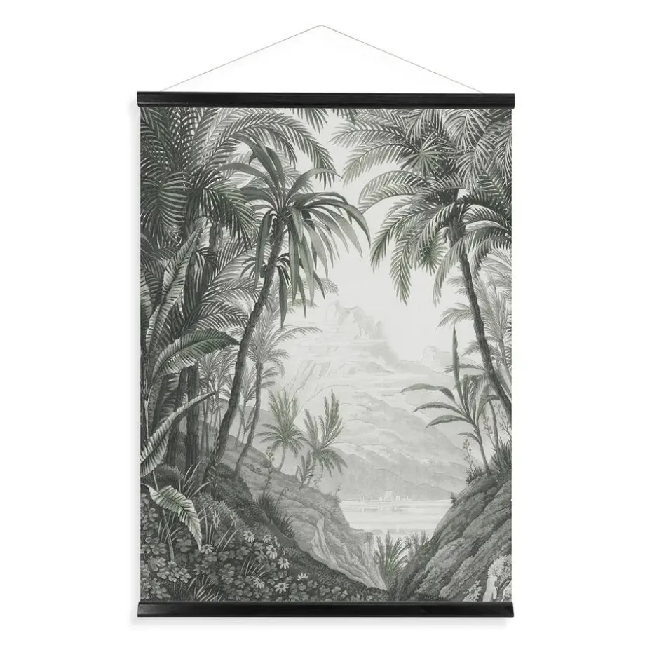 Hangende Poster Linnen - Jungle Landschap Schets