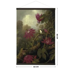 Hangende Poster Linnen Schemerige Schoonheid Jungle Kolibrie 100x70cm