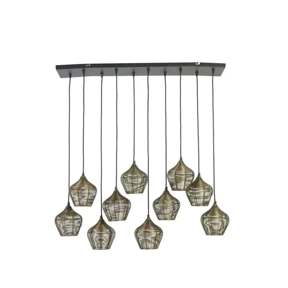 Hanglamp Alvaro - Antiek Brons - 120x25x29,5cm - 10L