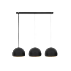 Hanglamp JAICEY - Mat Zwart-Goud - 3-Lichtpunten