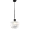 Hanglamp Yosemite - helder/mat zwart - Ø25x120 cm