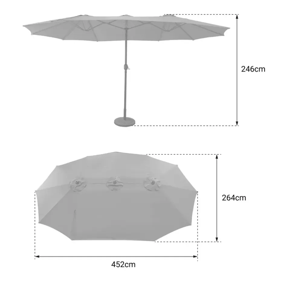 Happy Garden Parasol LINAI - Beige - Stof