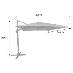 Happy Garden Parasol MOLOKAI - Bruin - Aluminium