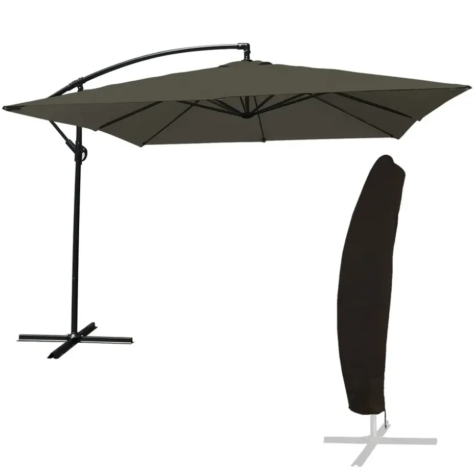 Happy Garden Parasol MOLOKAI - Grijs - Staal