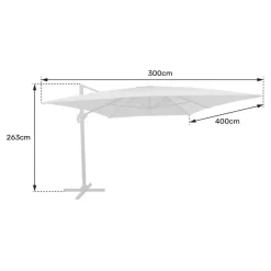 Happy Garden Parasol MOLOKAI - Blauw - Aluminium
