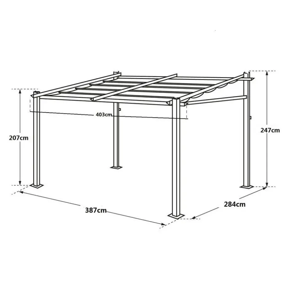 Happy Garden Pergola FRÉJUS - Beige - Aluminium