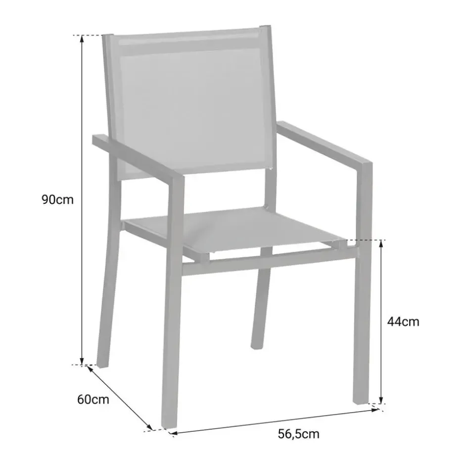 Happy Garden Stoel - Grijs - Aluminium