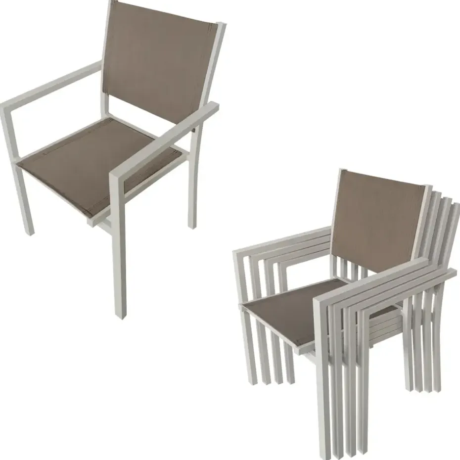 Happy Garden Tuinmeubilair BERGAMO - Bruin - Aluminium