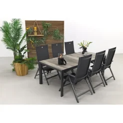 Hartman Napoli/Kings tuinset antraciet - 220x100 cm