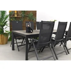Hartman Napoli/Kings tuinset antraciet - 220x100 cm