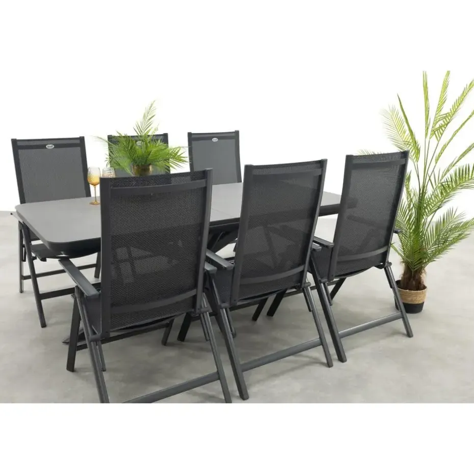 Hartman Napoli/Montreal verstelbare tuinset (7-delig) - 200-260x100 cm